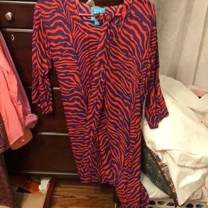 Orange and purple dress